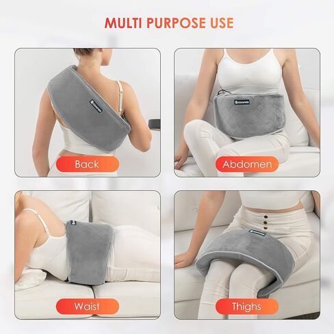 Comfier Heating Pad with Massager, Back Massager with 2 Heat Levels & 3 Massage Modes, Heated Massage Belt for Abdominal, Lumbar, Fit for Women, Men,Back Brace for Pain Relief,FSA or HSA Eligible in Kuwait