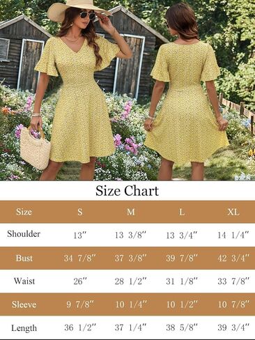 HUHOT Summer Floral Sundresses for Women 2024 Vacation Ruffle Sun Dress with Pockets in Saudi Arabia