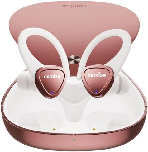 comiso Bluetooth 5.3 Wireless Bluetooth Earbuds with Noise Cancelling Mic, Wireless Ear Buds Over Ear Build in ENC, Earphones 60H Playing Time with Charging case, Comfortable Sport Earhooks in Saudi Arabia