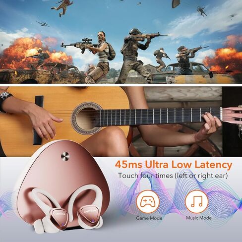 comiso Bluetooth 5.3 Wireless Bluetooth Earbuds with Noise Cancelling Mic, Wireless Ear Buds Over Ear Build in ENC, Earphones 60H Playing Time with Charging case, Comfortable Sport Earhooks in Saudi Arabia
