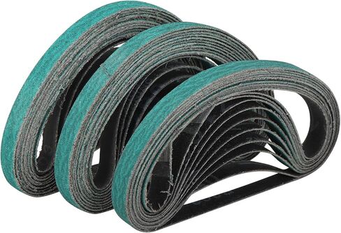 أحزمة صنفرة من أكسيد الزركونيوم مقاس 3/8 × 13 بوصة، 60/80/120 أحزمة مبرد كاشطة متنوعة لصنفرة حزام الهواء، 30 عبوة in Kuwait