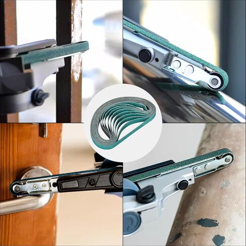 أحزمة صنفرة من أكسيد الزركونيوم مقاس 3/8 × 13 بوصة، 60/80/120 أحزمة مبرد كاشطة متنوعة لصنفرة حزام الهواء، 30 عبوة in Kuwait