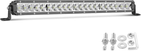 2Pcs 6 Inch Single Row LED Light Bar Slim LED Pods Driving Fog Light 50W Spot Light Off Road Work Bumper Light for Trucks Pickup ATV UTV SUV Boat Motorcycle in Saudi Arabia