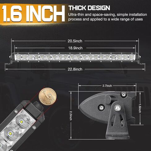 2Pcs 6 Inch Single Row LED Light Bar Slim LED Pods Driving Fog Light 50W Spot Light Off Road Work Bumper Light for Trucks Pickup ATV UTV SUV Boat Motorcycle in Saudi Arabia