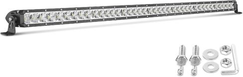 2Pcs 6 Inch Single Row LED Light Bar Slim LED Pods Driving Fog Light 50W Spot Light Off Road Work Bumper Light for Trucks Pickup ATV UTV SUV Boat Motorcycle in Saudi Arabia