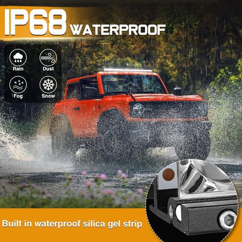 2Pcs 6 Inch Single Row LED Light Bar Slim LED Pods Driving Fog Light 50W Spot Light Off Road Work Bumper Light for Trucks Pickup ATV UTV SUV Boat Motorcycle in Saudi Arabia
