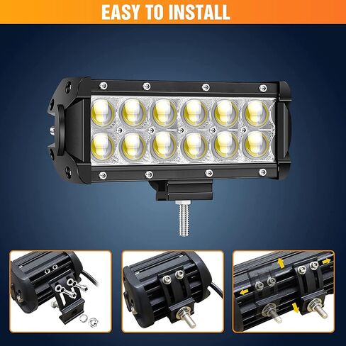7inch RGB Led Pods Light 7 inch 144W Multi-Color Chasing Halo Offroad Work Light 6D 8 Solid Colors Flashing Modes IP68 Waterproof Work Light 24 Volt Light Bars for Trucks SUV ATV UTV in Saudi Arabia