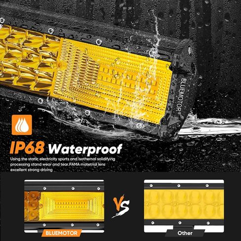 7inch RGB Led Pods Light 7 inch 144W Multi-Color Chasing Halo Offroad Work Light 6D 8 Solid Colors Flashing Modes IP68 Waterproof Work Light 24 Volt Light Bars for Trucks SUV ATV UTV in Saudi Arabia