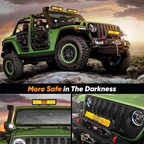 7inch RGB Led Pods Light 7 inch 144W Multi-Color Chasing Halo Offroad Work Light 6D 8 Solid Colors Flashing Modes IP68 Waterproof Work Light 24 Volt Light Bars for Trucks SUV ATV UTV in Saudi Arabia