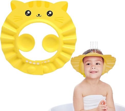 Baby Shampoo Cap Waterproof Baby Shower Cap Adjustable Bathing Cap Visor Hat with Ear Muffler for Baby Toddler Infants Kids in Saudi Arabia