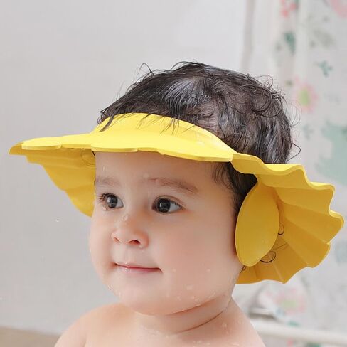 Baby Shampoo Cap Waterproof Baby Shower Cap Adjustable Bathing Cap Visor Hat with Ear Muffler for Baby Toddler Infants Kids in Saudi Arabia
