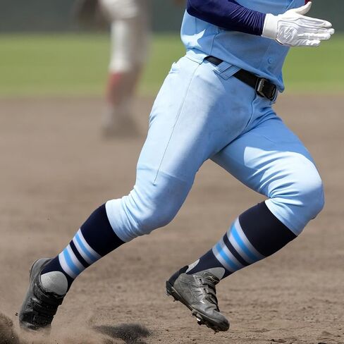 3 Pairs Baseball Stirrups Socks with Stripes Breathable Highly Elastic Large Softball Stirrup Socks for Youth Adult Men Boys Football Fast Pitch Sports in Saudi Arabia