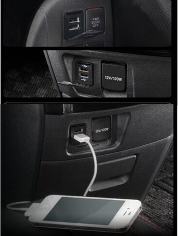 Cllena Toyota USB Charger for Toyota Switch Plant with 3.3A 5V Dual USB Power Socket Blue Light (2.1/1.2A) in Saudi Arabia
