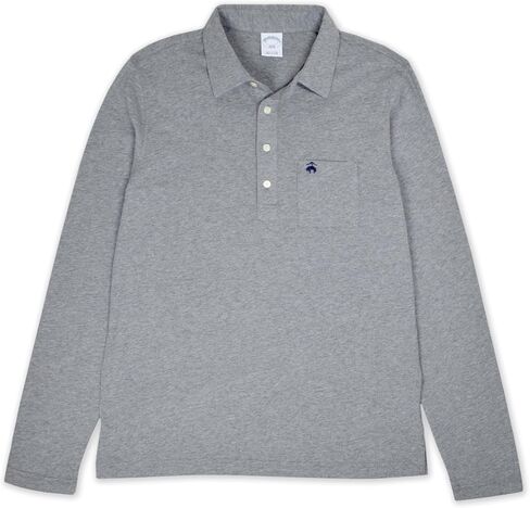 Brooks Brothers Mens Soft Knit Cotton Long Sleeve Polo Shirt with Pocket, in Saudi Arabia