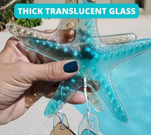 Beach Theme Bathroom Décor - (2) Glass Seashell Wall Décor Ornaments for Ocean Themed Bathroom Decorations - Wedding Beach Ornaments for Ocean Themed Party Decorations or Nautical Bathroom Decor in Saudi Arabia