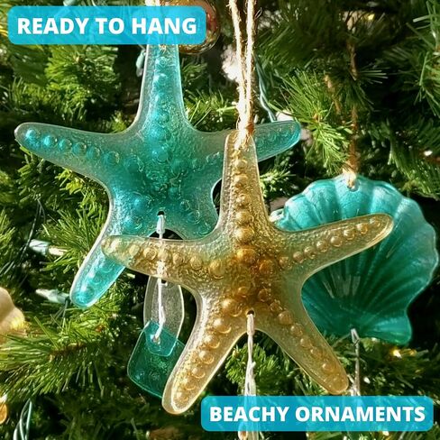 Beach Theme Bathroom Décor - (2) Glass Seashell Wall Décor Ornaments for Ocean Themed Bathroom Decorations - Wedding Beach Ornaments for Ocean Themed Party Decorations or Nautical Bathroom Decor in Saudi Arabia