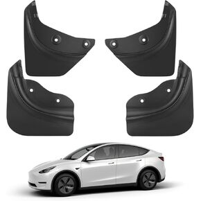 اللوحات الطينية لطراز Tesla Y 2023 2022 2021 واقيات رذاذ السيارة، ملحقات حماية الطين لجسم السيارة والطلاء لطراز Tesla Y - مجموعة من 4 in Kuwait