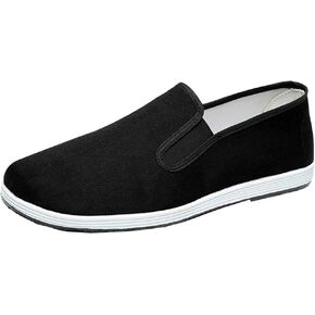 Chinese Style Slippers Kung Fu Martial Arts Tai Chi Shoes Rubber Sole Unisex Black