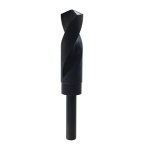MAXTOOL 1-1/8" Silver and Deming Drill Bits HSS M2 S & D Drill Bits Prentice Twist Drills Black Oxide 1/2" Reduced Shank 6" OAL; SD02B00R108