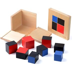 Montessori Trinomial Cube Montessori Math Toys Sensorial Materials for Toddlers Kids