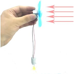 EUDAX DIY DC Power Micro Motor Wind Turbine Electricity Generator Blades Model