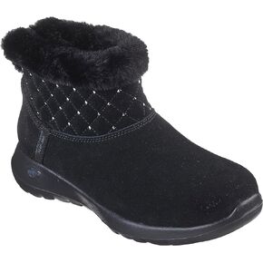 حذاء Skechers للسيدات سهل الارتداء بدون استخدام اليدين أثناء التنقل، حذاء Joy-Cozy لامع للكاحل