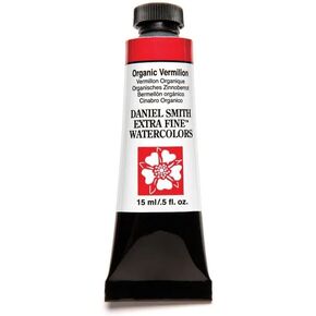 DANIEL SMITH Extra Fine Watercolor Paint, 15ml Tube, Organic Vermilion, 284600064, 0.5 Fl Oz (Pack of 1)
