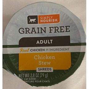 SIMPLY NOURISH Adult Cat Food Shreds 6-2.8 Ounce Cups (Chicken Stew (Shreds))