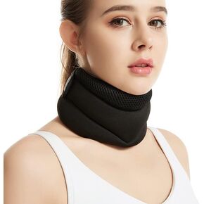 Neck Brace for Neck Pain and Support, Soft Foam Cervical Collar for Sleeping, Adjustable Neck Collar Support Brace for Wraps Alignment and Stabilize, Women & Men Cervical Spine Pressure Relief (M)