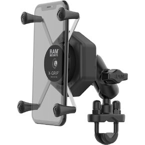 RAM MOUNTS X-Grip Large Phone Mount with Vibe-Safe & U-Bolt Base - Short Arm RAM-B-149Z-A-UN10-462