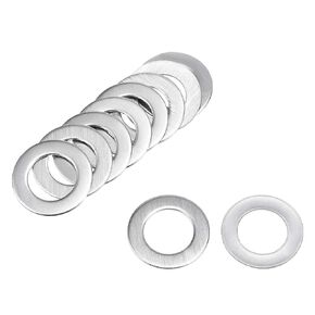 uxcell 10 Pcs 11mm x 18mm x 0.8mm 304 Stainless Steel Flat Washer for Screw Bolt
