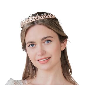 Lovelyshop Royal Crystal Princess Alloy Tiara Headpiece for Girls in Wedding Party-Silver