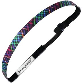 Sweaty Bands Womens Girls Headband - Non-Slip Velvet-Lined Fitness Hairband - Don't Cross Me Black 3/8-Inch