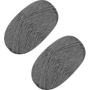2 Pcs 100g Cotton Acrylic Yarn for Crocheting,Soft and Fluffy Crochet Yarn for Knitting and Crafts，4 ply Warm Yarn for DIY Slippers Cushions Dolls Bags Blankets Ornaments and Trinkets（Denim Blue）
