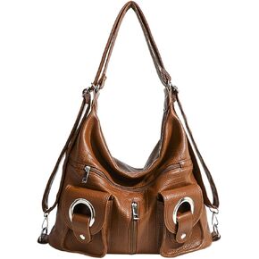 Versatile Vegan Leather Bag - Crossbody, Shoulder Sling and Backpack