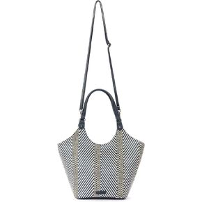 Sakroots Roma Small Shopper in Woven Textile, Double Shoulder Straps, Navy Spirit Desert Woven
