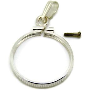 Solid Sterling Silver Coin Holder Bezel Charm Pendant in Saudi Arabia