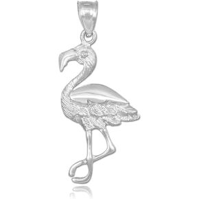 Animal Kingdom Certified .925 Sterling Silver Flamingo Charm Pendant