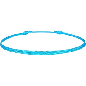 Thin Aquamarine Cord Bracelet for Men Women Teen Unisex Adult - Waterproof Nylon Surfer String Friendship Bracelets Summer Beach Accessories