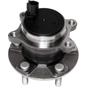 512466 Rear Wheel Bearing and Hub Assembly Compatible with 2012-2015 2016-2018 Fo-rd Focus (Without Active Park Assist) [5 Stud Hub W/ABS]
