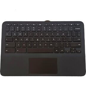 Replacement Laptop Upper Case Palmrest Keyboard Touchpad Assembly Part for HP Chromebook 11MK G9 EE M44258-001 Black