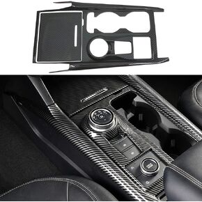 Center Console Gear Shift Panel Cover Trim for Ford Explorer Interior Accessories 2020 2021 2022 2023 (Carbon Fiber Style)