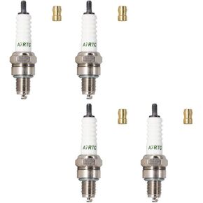 4 PK TORCH A7RTC Spark Plug Replace for NGK 4549/CR7HSA 4629/C7HSA, for Denso stk 4008/U22FSR-U 5383/IUF22, for Bosch UR3AS, for Champion 889/808/Z6/Z9Y, for GY6 Engine ATV Quad Scooter Go Kart, OEM