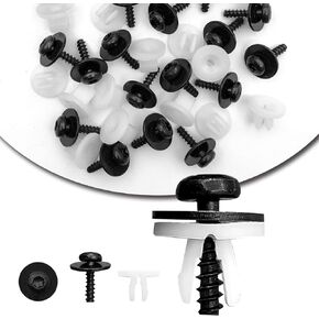 20Pcs Engine Splash Shield Guard Undertray Cover Screws Bolt Nut Clip Kit Compatible with Ford Escape F-150 Edge Focus Fusion C-Max S-Max Transit Lincoln MKC W708591S424