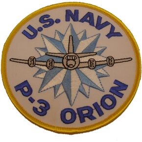 U. S. NAVY P-3 ORION with AIRCRAFT PATCH Medium - Color - Veteran Owned Business