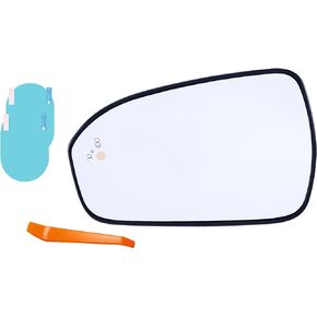 Driver Side Mirror Glass Replacement For Fusion 2013-2021, Heated with Blind Spot Detection BLIS without Auto Dimming, KS7Z-17K707-C, DS7Z-17K707-H