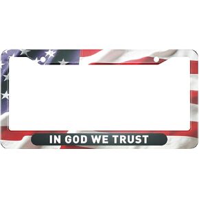HOSNYE Japan Wave License Plate Frame Sun Oriental Design Metal License Plate Cover Front Plates Frames Car Tag Frame for Women Men US Vehicles Standard
