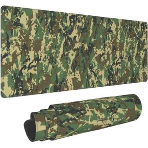 XL Large Gaming Mouse Pad, Abstract Military Camouflage Full Desk Mousepad with Stitched, Long Non-Slip Base Camo Keyboard Pad, PC Laptop Computer Mat Gifts for Women Office Decor, 31.5 * 11.8 in