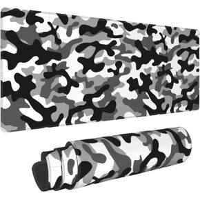 XL Large Gaming Mouse Pad, Abstract Military Camouflage Full Desk Mousepad with Stitched, Long Non-Slip Base Camo Keyboard Pad, PC Laptop Computer Mat Gifts for Women Office Decor, 31.5 * 11.8 in in Kuwait