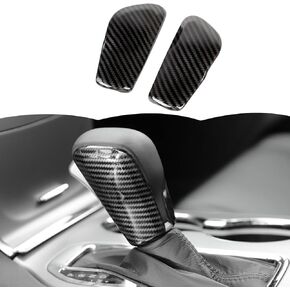 RT-TCZ Carbon Fiber Gear Shift Knob Cover Trim Interior Accessories Compatible with Jeep Grand Cherokee 2017-2020